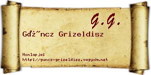 Güncz Grizeldisz névjegykártya
